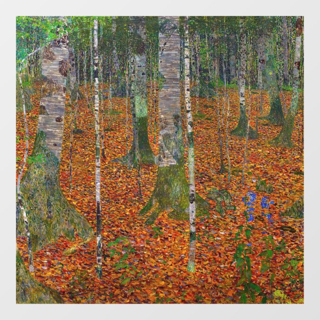 Gustav Klimt - Birch Wood Window Cling (Sheet)