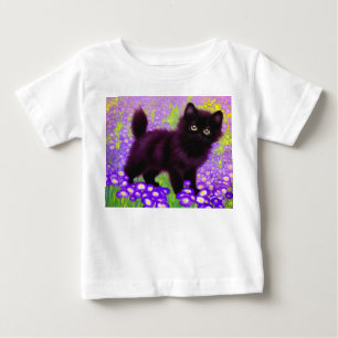 Gustav Klimt Black Kitten Baby T-Shirt