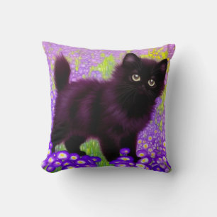 Gustav Klimt Black Kitten Cushion