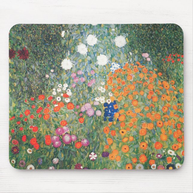 Gustav Klimt Blumengarten Mouse Mat (Front)