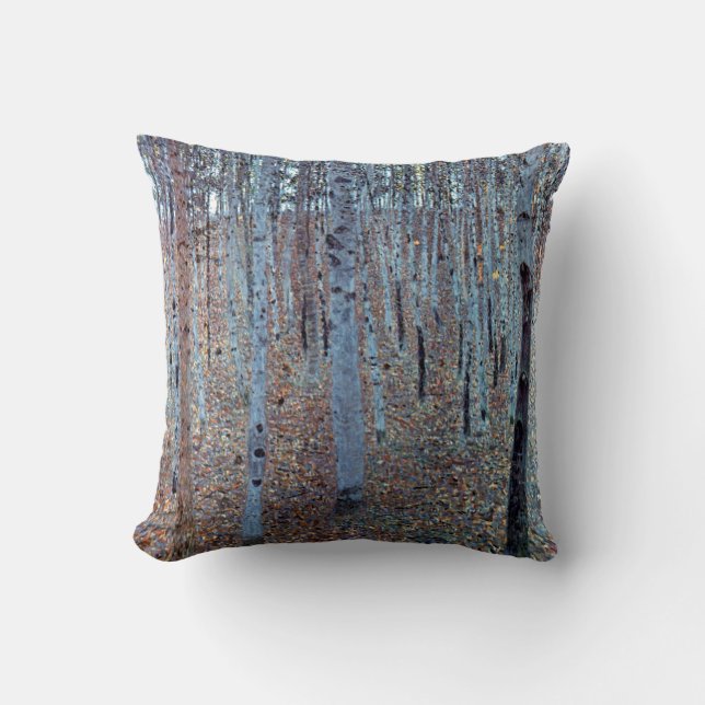 Gustav Klimt Buchenwald Beech Forest Cushion (Front)