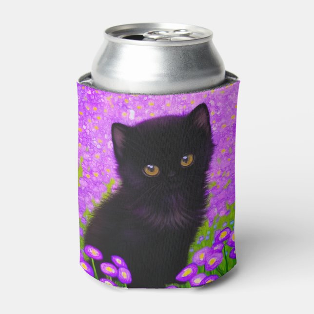 Gustav Klimt Cat Can Cooler (Can Front)