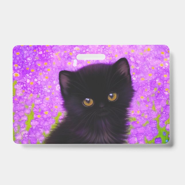 Gustav Klimt Cat ID Badge (Front)