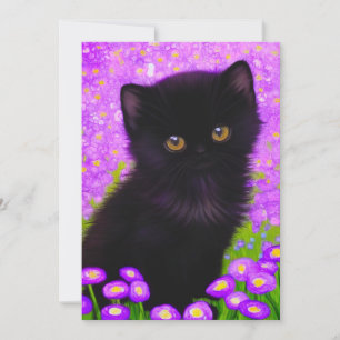 Gustav Klimt Cat Invitation