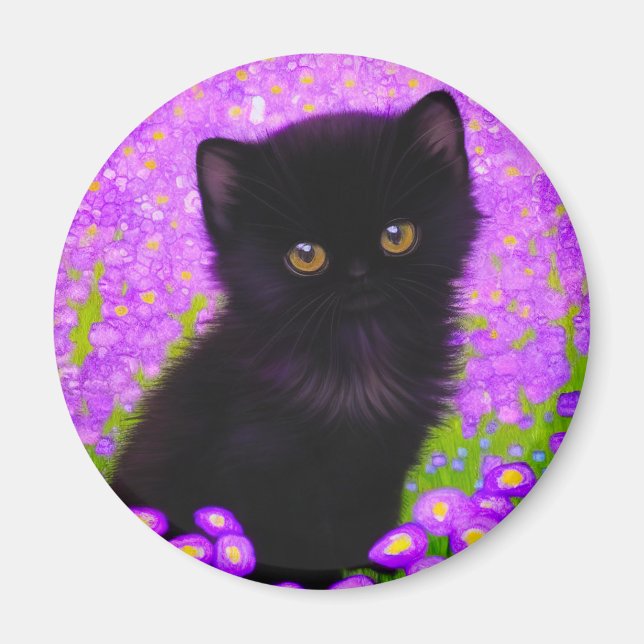 Gustav Klimt Cat Magnet (Front)