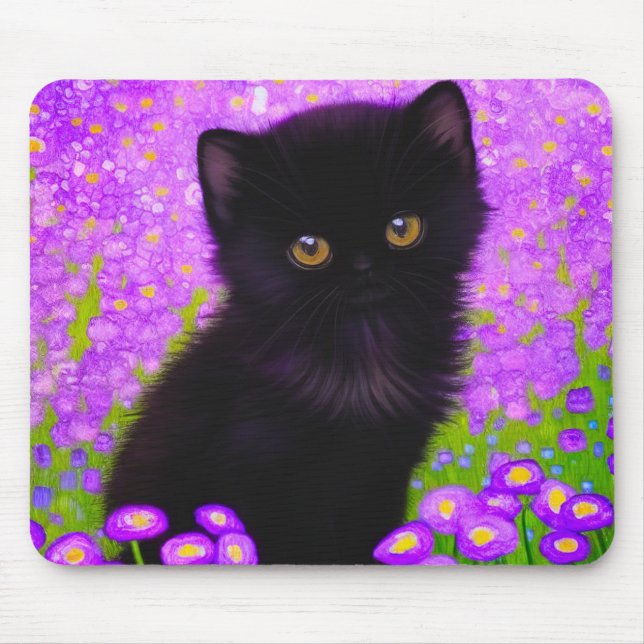 Gustav Klimt Cat Mouse Mat (Front)