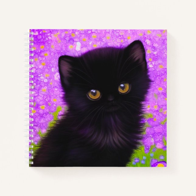 Gustav Klimt Cat Notebook (Front)