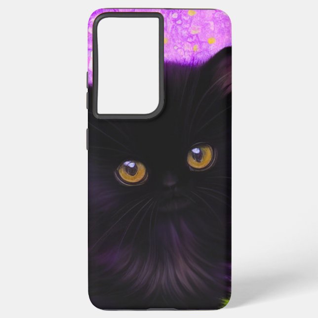 Gustav Klimt Cat Samsung Galaxy S21 Ultra Case (Back)