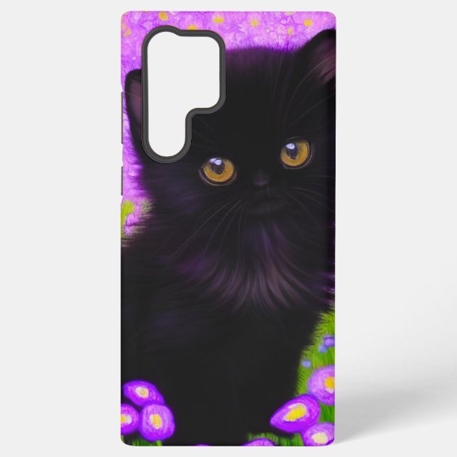 Gustav Klimt Cat Samsung Galaxy S22 Ultra Case (Back)