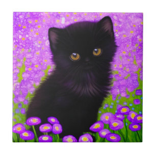 Gustav Klimt Cat Tile