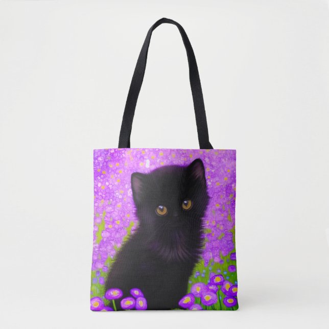 Gustav Klimt Cat Tote Bag (Front)