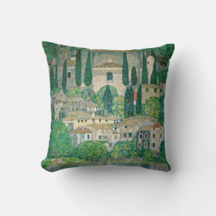 Gustav Klimt - Church in Cassone Cushion
