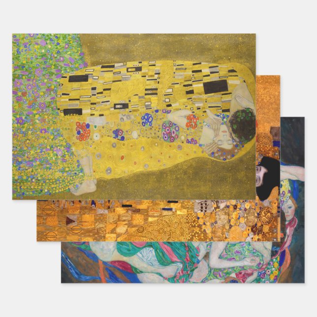 Gustav Klimt Collection, Decoupage Wrapping Paper Sheet (Set)