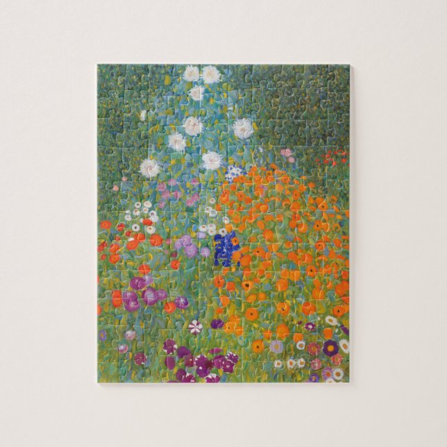 Gustav Klimt Cottage Garden Painting  Jigsaw Puzzle (Vertical)