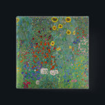 Gustav Klimt - Country Garden with Sunflowers 15 Cm Square Badge<br><div class="desc">Country Garden with Sunflowers / Farm Garden with Sunflowers - Gustav Klimt in 1905-1906</div>