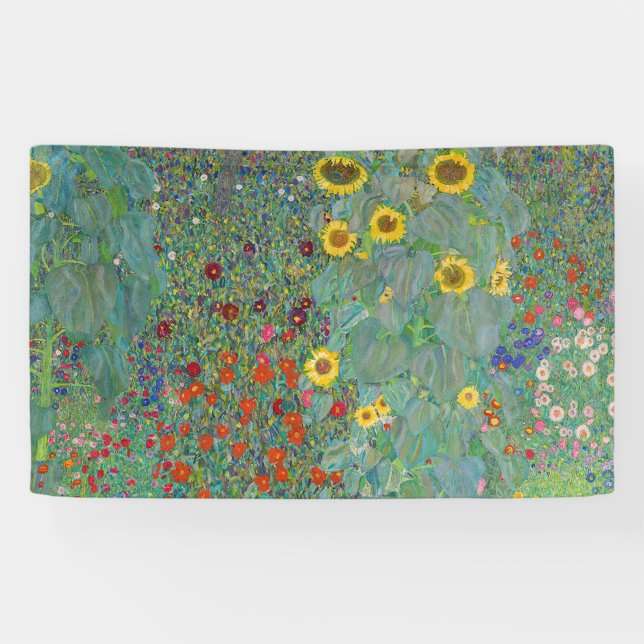 Gustav Klimt - Country Garden with Sunflowers Banner (Horizontal)