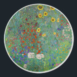 Gustav Klimt - Country Garden with Sunflowers Ceramic Knob<br><div class="desc">Country Garden with Sunflowers / Farm Garden with Sunflowers - Gustav Klimt in 1905-1906</div>