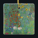 Gustav Klimt - Country Garden with Sunflowers Ceramic Ornament<br><div class="desc">Country Garden with Sunflowers / Farm Garden with Sunflowers - Gustav Klimt in 1905-1906</div>