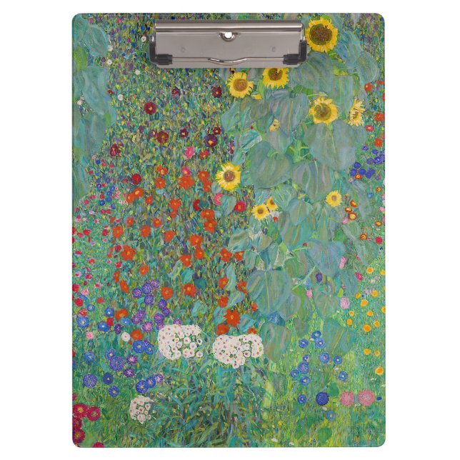 Gustav Klimt - Country Garden with Sunflowers Clipboard (Front)
