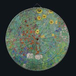 Gustav Klimt - Country Garden with Sunflowers Dartboard<br><div class="desc">Country Garden with Sunflowers / Farm Garden with Sunflowers - Gustav Klimt in 1905-1906</div>