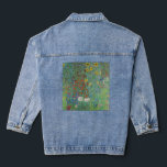 Gustav Klimt - Country Garden with Sunflowers Denim Jacket<br><div class="desc">Country Garden with Sunflowers / Farm Garden with Sunflowers - Gustav Klimt in 1905-1906</div>