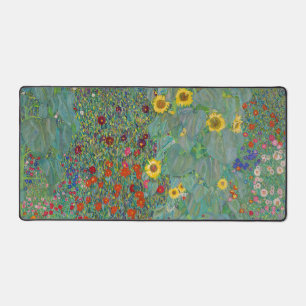 Gustav Klimt - Country Garden with Sunflowers Desk Mat