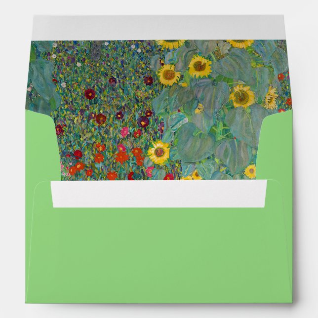 Gustav Klimt - Country Garden with Sunflowers Envelope (Back (Bottom))