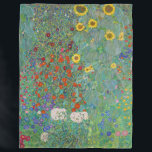 Gustav Klimt - Country Garden with Sunflowers Fleece Blanket<br><div class="desc">Country Garden with Sunflowers / Farm Garden with Sunflowers - Gustav Klimt in 1905-1906</div>