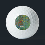 Gustav Klimt - Country Garden with Sunflowers Golf Balls<br><div class="desc">Country Garden with Sunflowers / Farm Garden with Sunflowers - Gustav Klimt in 1905-1906</div>