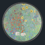 Gustav Klimt - Country Garden with Sunflowers Hockey Puck<br><div class="desc">Country Garden with Sunflowers / Farm Garden with Sunflowers - Gustav Klimt in 1905-1906</div>