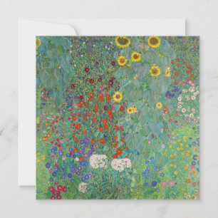 Gustav Klimt - Country Garden with Sunflowers Invitation