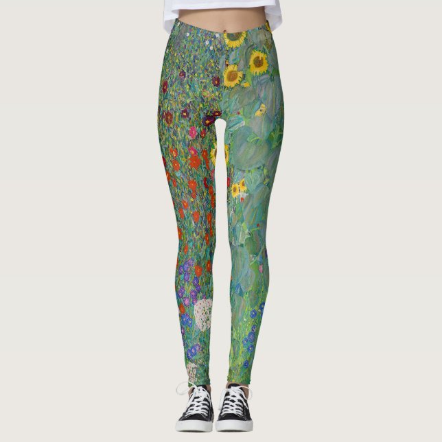 Gustav Klimt - Country Garden with Sunflowers Leggings (Front)