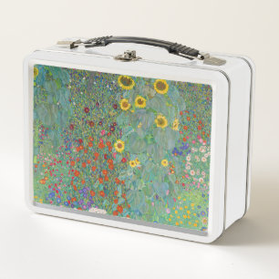 Gustav Klimt - Country Garden with Sunflowers Metal Lunch Box