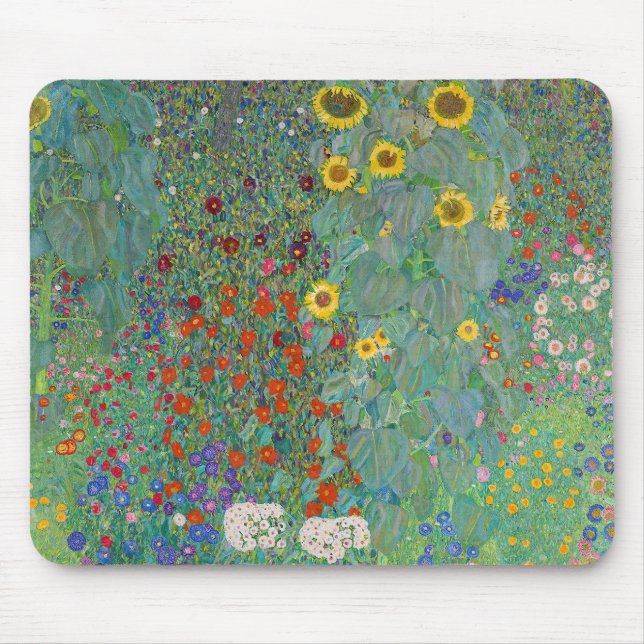 Gustav Klimt - Country Garden with Sunflowers Mouse Mat (Front)