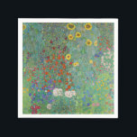 Gustav Klimt - Country Garden with Sunflowers Napkin<br><div class="desc">Country Garden with Sunflowers / Farm Garden with Sunflowers - Gustav Klimt in 1905-1906</div>