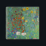 Gustav Klimt - Country Garden with Sunflowers Notebook<br><div class="desc">Country Garden with Sunflowers / Farm Garden with Sunflowers - Gustav Klimt in 1905-1906</div>