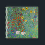 Gustav Klimt - Country Garden with Sunflowers Notebook<br><div class="desc">Country Garden with Sunflowers / Farm Garden with Sunflowers - Gustav Klimt in 1905-1906</div>
