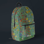 Gustav Klimt - Country Garden with Sunflowers Printed Backpack<br><div class="desc">Country Garden with Sunflowers / Farm Garden with Sunflowers - Gustav Klimt in 1905-1906</div>