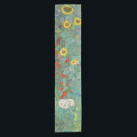Gustav Klimt - Country Garden with Sunflowers Short Table Runner<br><div class="desc">Country Garden with Sunflowers / Farm Garden with Sunflowers - Gustav Klimt in 1905-1906</div>