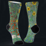 Gustav Klimt - Country Garden with Sunflowers Socks<br><div class="desc">Country Garden with Sunflowers / Farm Garden with Sunflowers - Gustav Klimt in 1905-1906</div>
