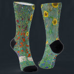 Gustav Klimt - Country Garden with Sunflowers Socks<br><div class="desc">Country Garden with Sunflowers / Farm Garden with Sunflowers - Gustav Klimt in 1905-1906</div>
