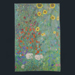 Gustav Klimt - Country Garden with Sunflowers Tea Towel<br><div class="desc">Country Garden with Sunflowers / Farm Garden with Sunflowers - Gustav Klimt in 1905-1906</div>