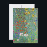 Gustav Klimt - Country Garden with Sunflowers Thank You Card<br><div class="desc">Country Garden with Sunflowers / Farm Garden with Sunflowers - Gustav Klimt in 1905-1906</div>
