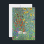 Gustav Klimt - Country Garden with Sunflowers Thank You Card<br><div class="desc">Country Garden with Sunflowers / Farm Garden with Sunflowers - Gustav Klimt in 1905-1906</div>