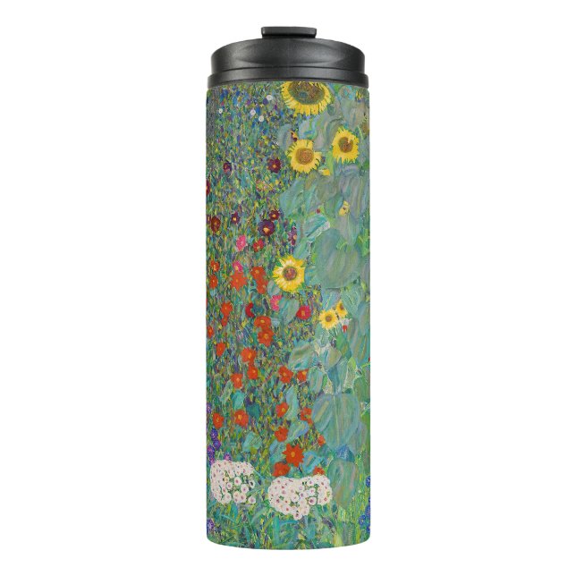 Gustav Klimt - Country Garden with Sunflowers Thermal Tumbler (Front)