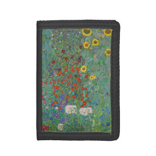 Gustav Klimt - Country Garden with Sunflowers Trifold Wallet