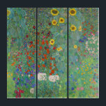 Gustav Klimt - Country Garden with Sunflowers Triptych<br><div class="desc">Country Garden with Sunflowers / Farm Garden with Sunflowers - Gustav Klimt in 1905-1906</div>