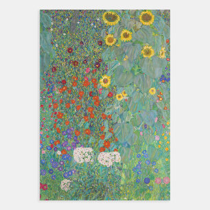 Gustav Klimt - Country Garden with Sunflowers Wrapping Paper Sheet