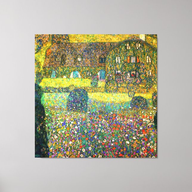 Gustav Klimt: Country House at the Attersee Canvas Print (Front)