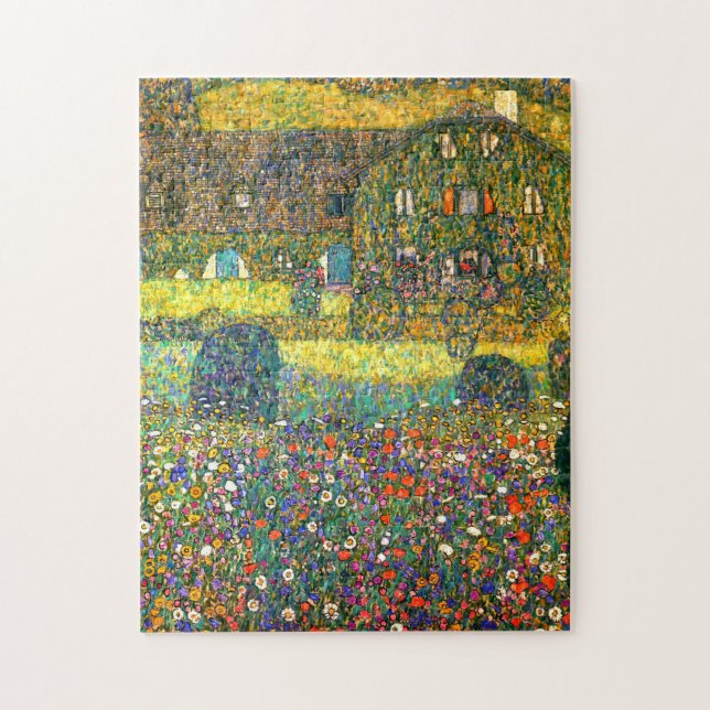Gustav Klimt: Country House at the Attersee Jigsaw Puzzle (Vertical)